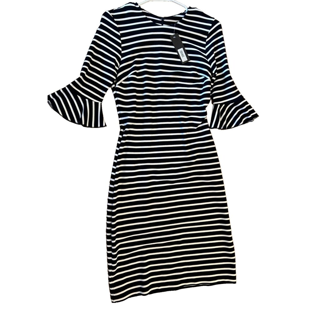 NWT Banana Republic Striped Dress with Ruffle Sleeves Size 2